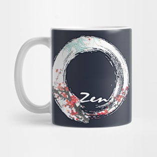 Zen with Chinese Ink Plum Bamboo with dots Mug